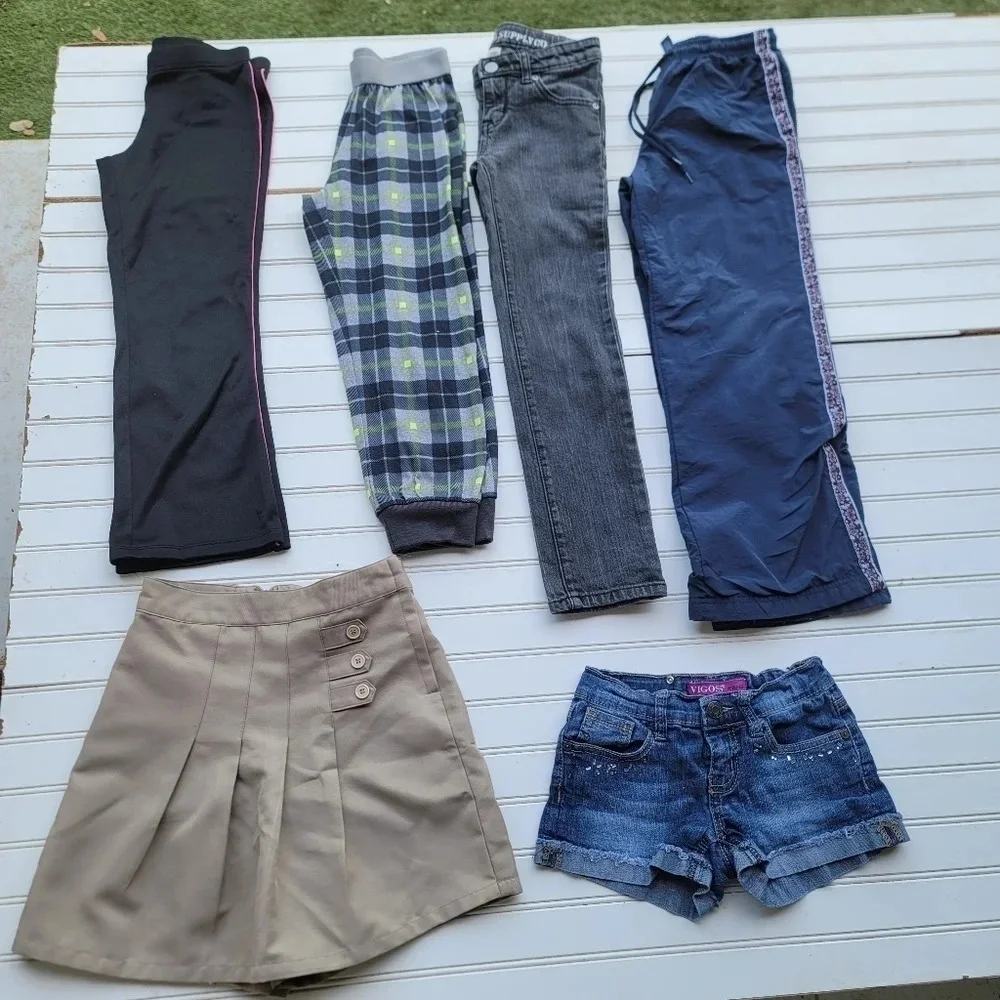 of 6 Girls Jeans Lee Vigoss Blue Purple Pants Skirt Shorts Limited Too Sz 7